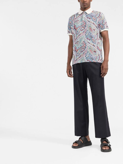 Etro paisley-print polo shirt outlook