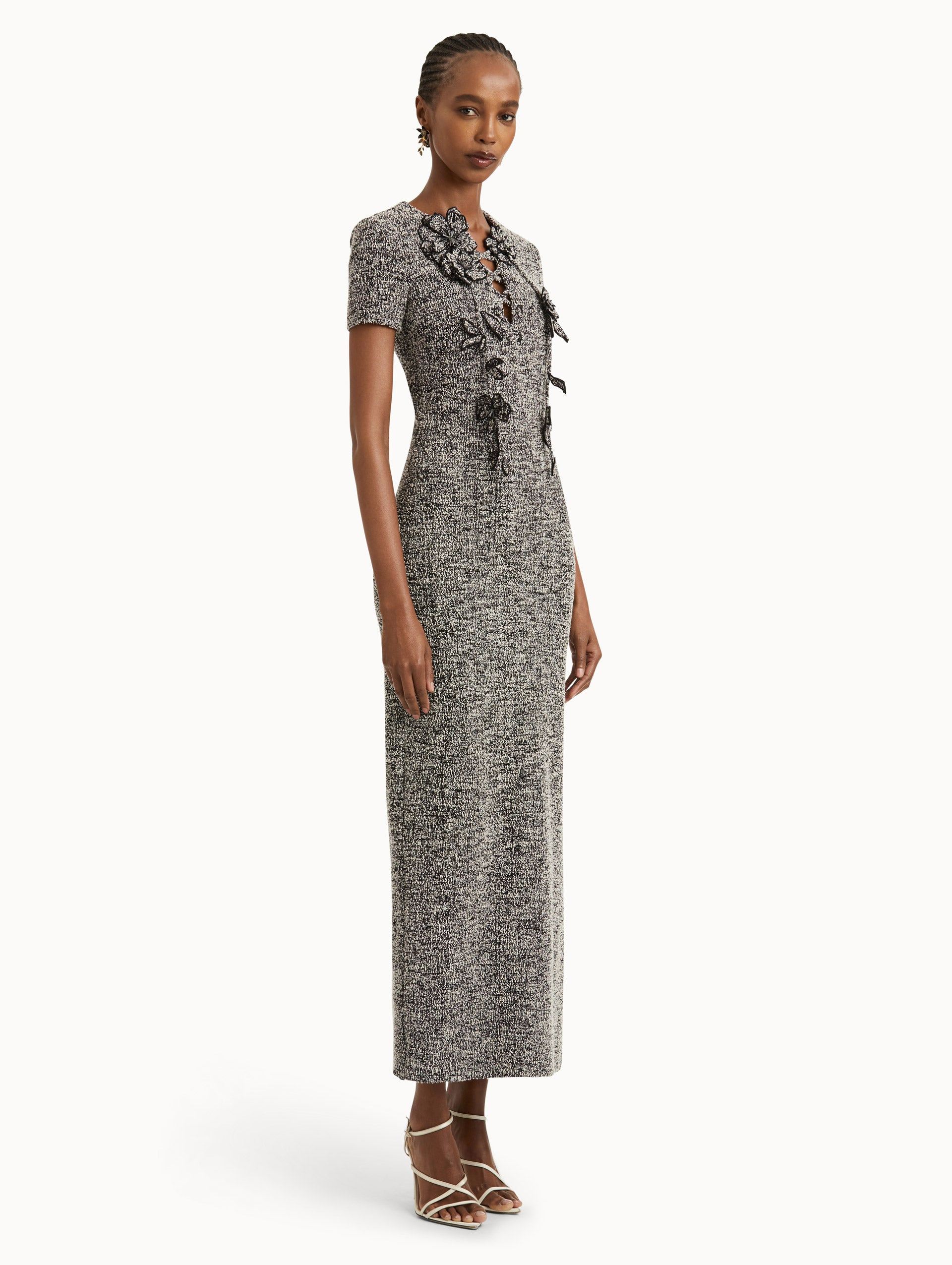 BOUCLÉ JERSEY TWEED DRESS - 4