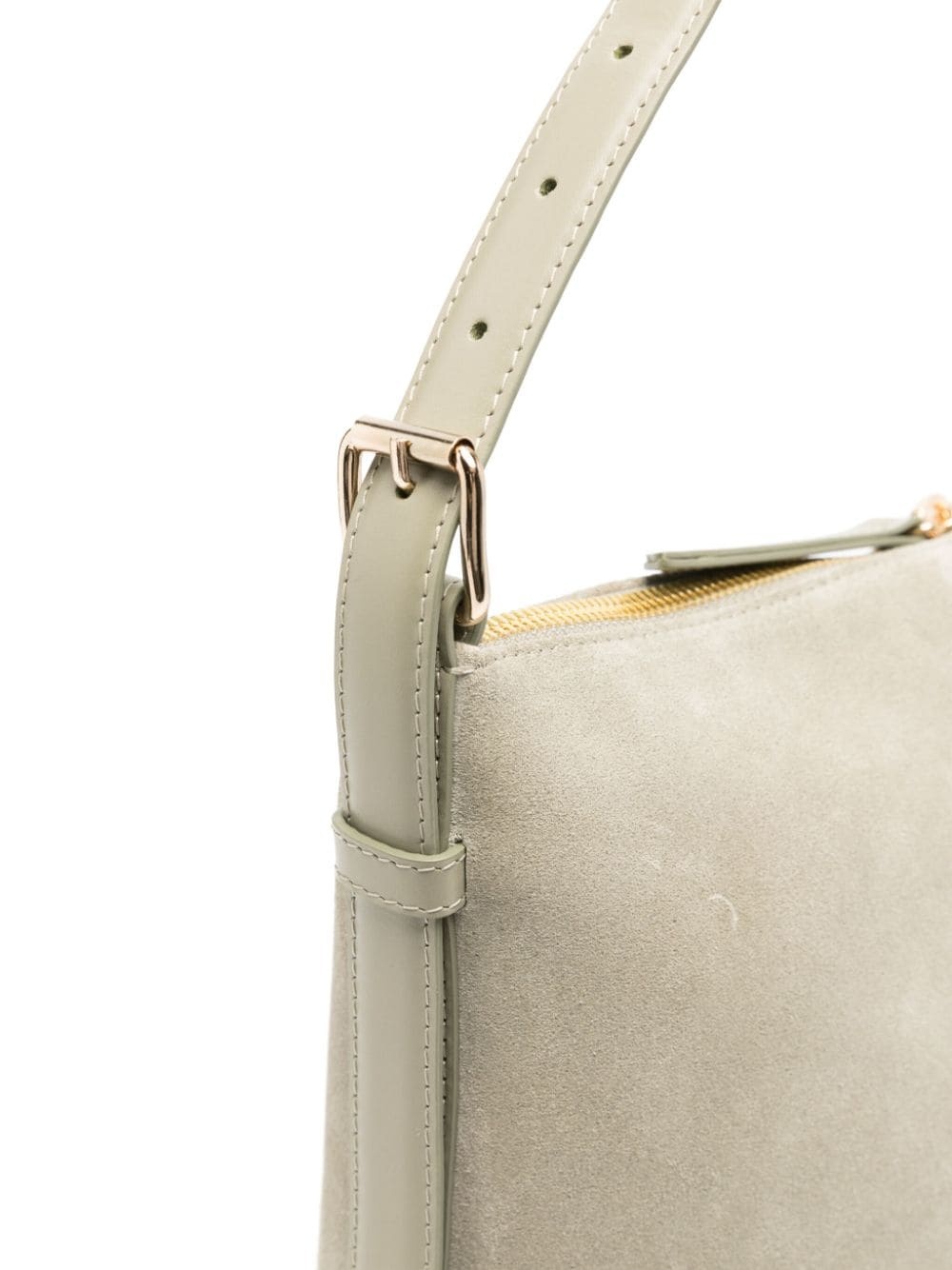 zip-fastening suede shoulder bag - 4