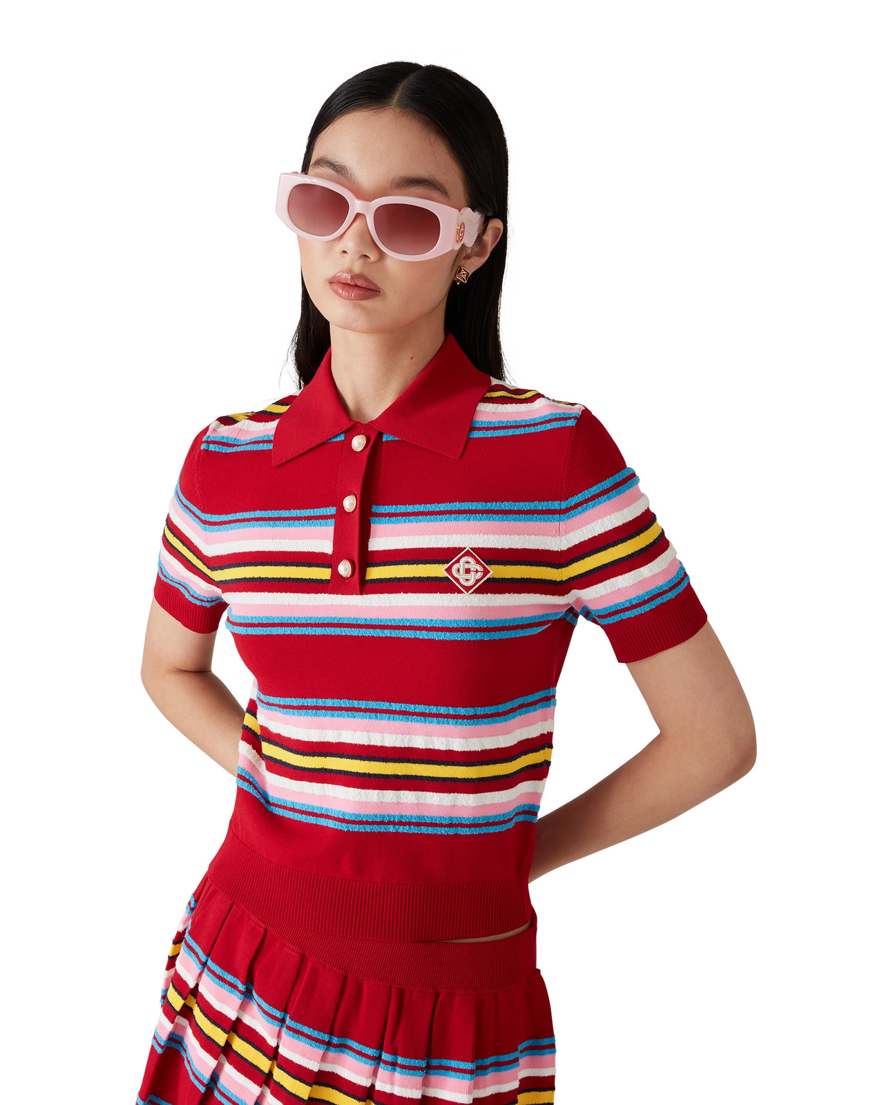 Stripe Polo Shirt | Casablanca Paris - 4
