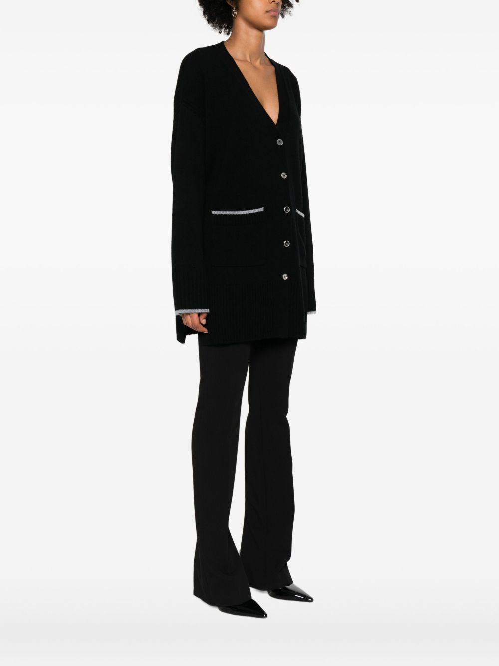 ribbed-knit cardigan - 3