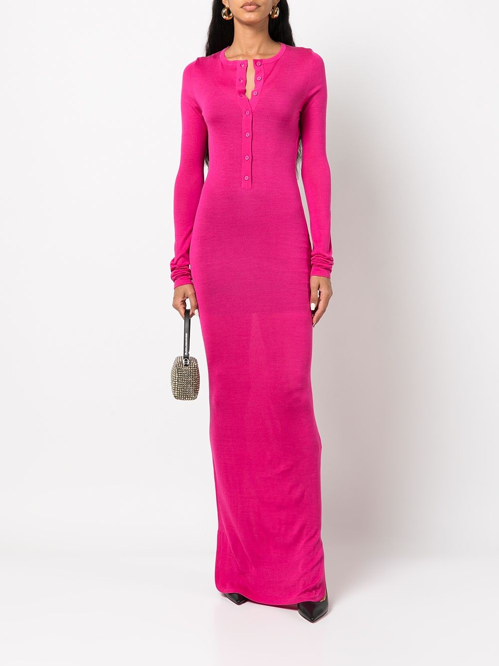 Ciaran buttoned silk maxi dress - 2