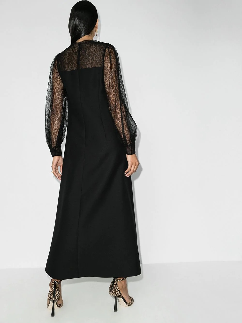 lace detail midi dress - 3