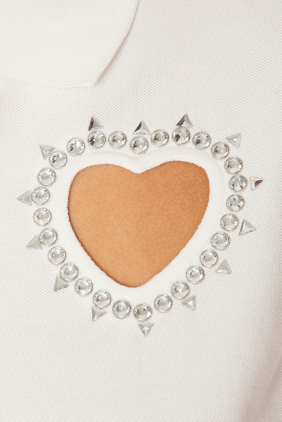 Crystal Heart Cutout Polo Dress - 6