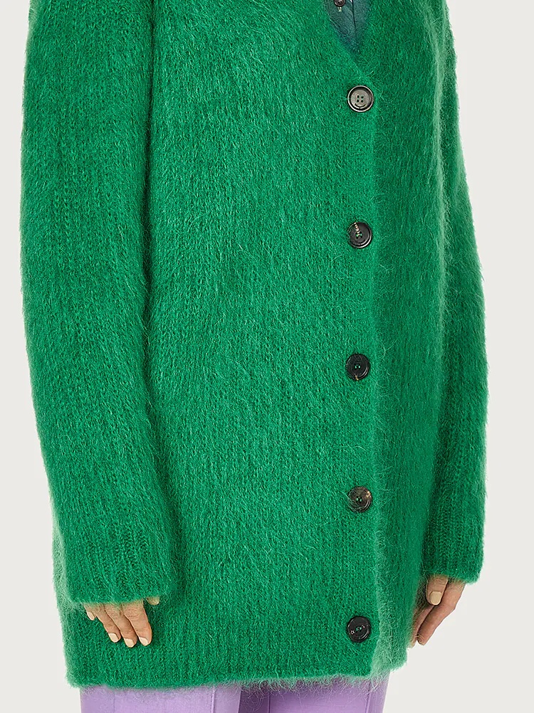 LONG MOHAIR CARDIGAN - 5