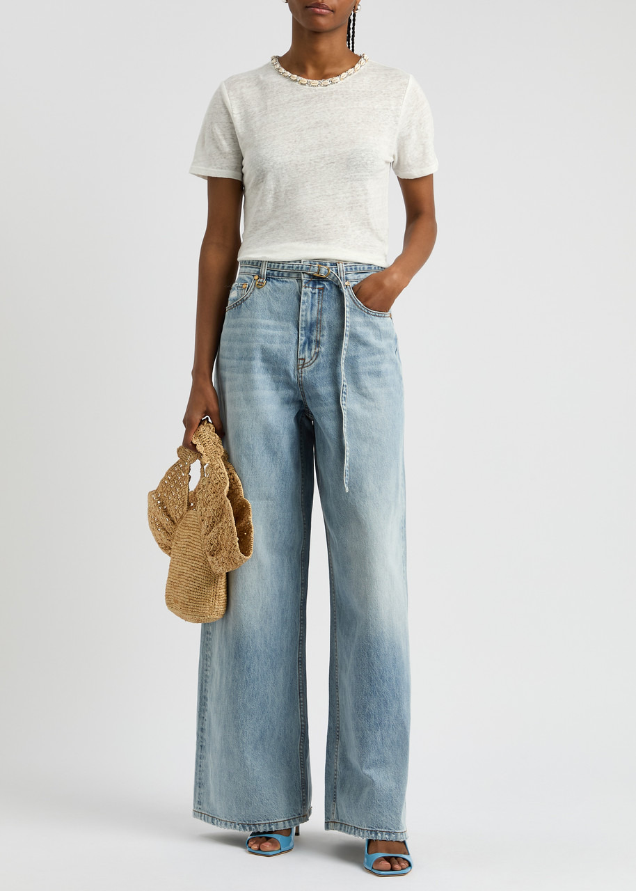 Zimmermann Illuminate Belted Flared-leg Jeans - 4