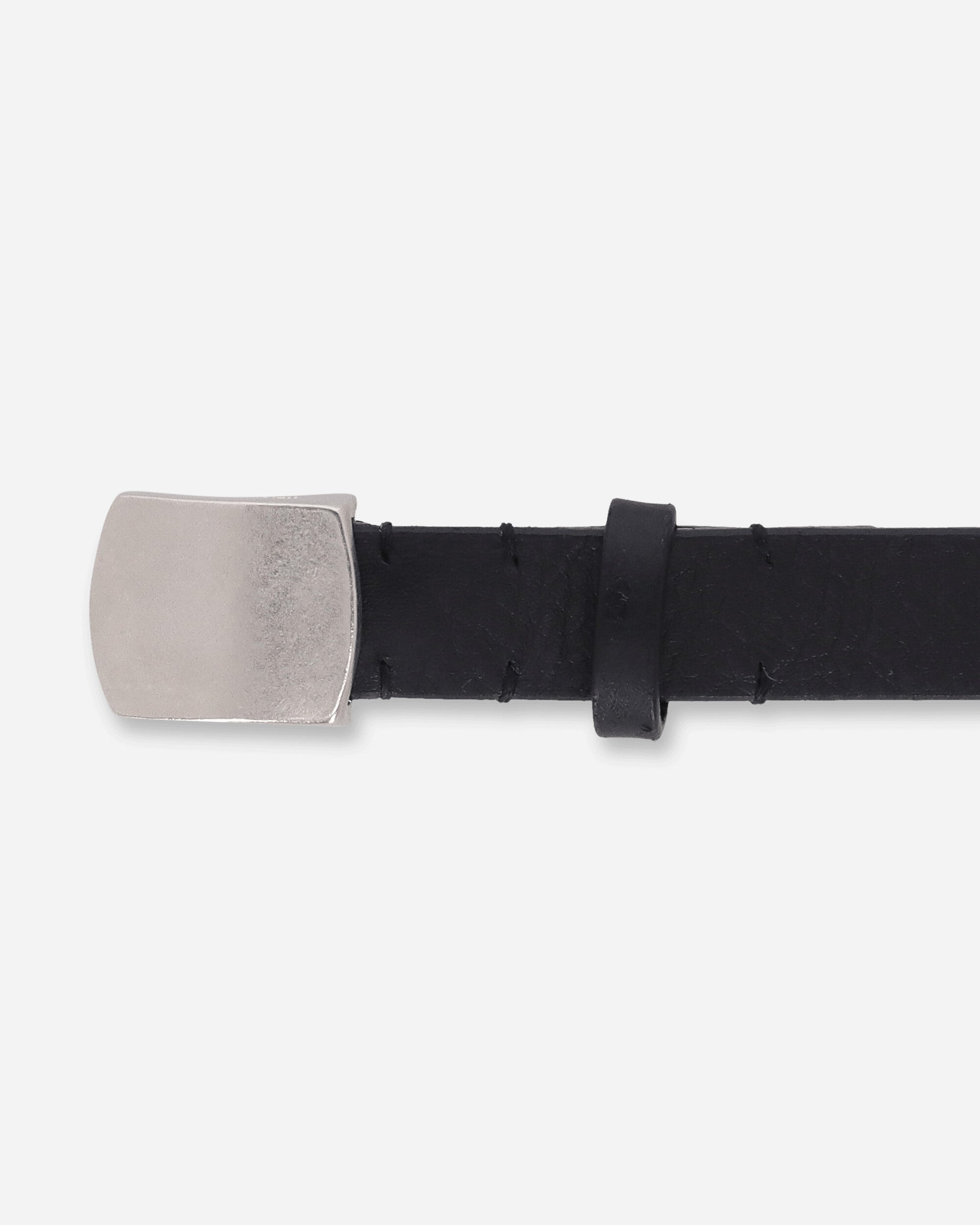 Leather Belt Narrow Black - 5