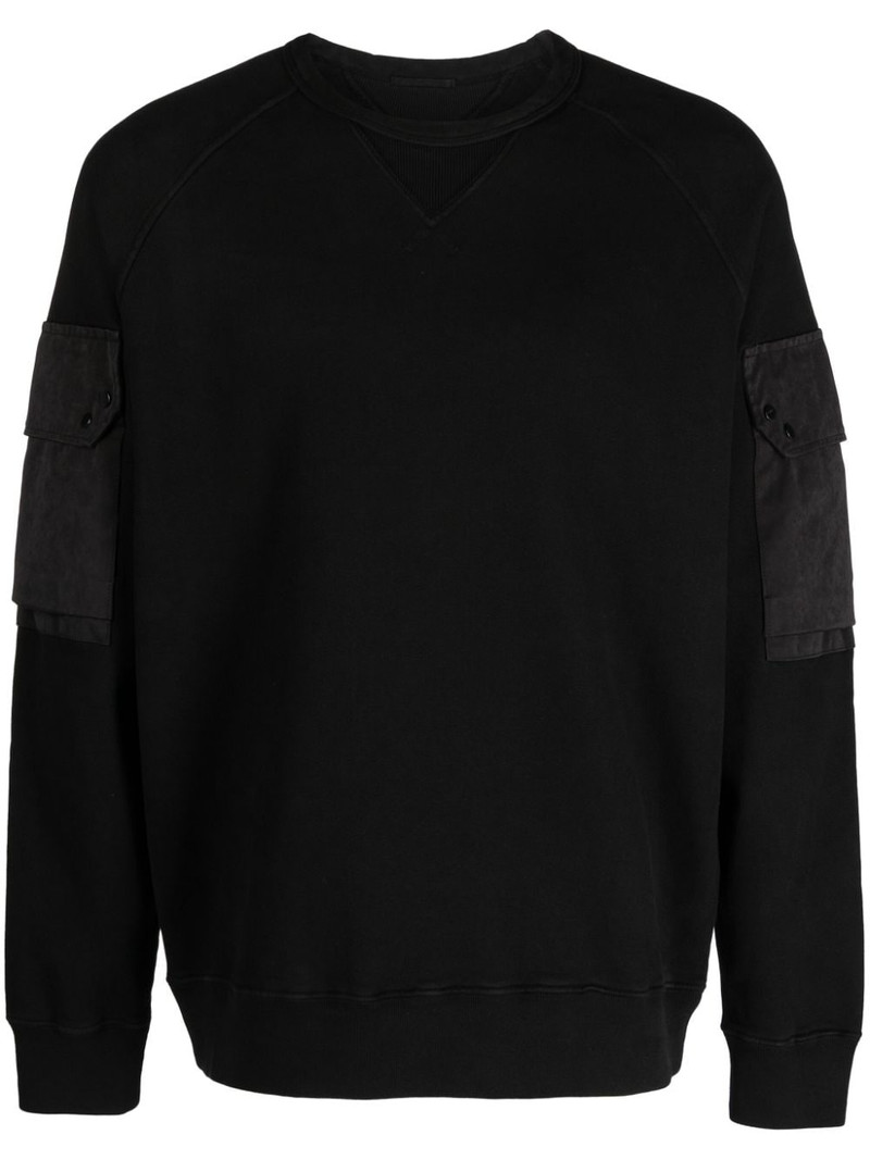 logo-patch cotton jumper 1
