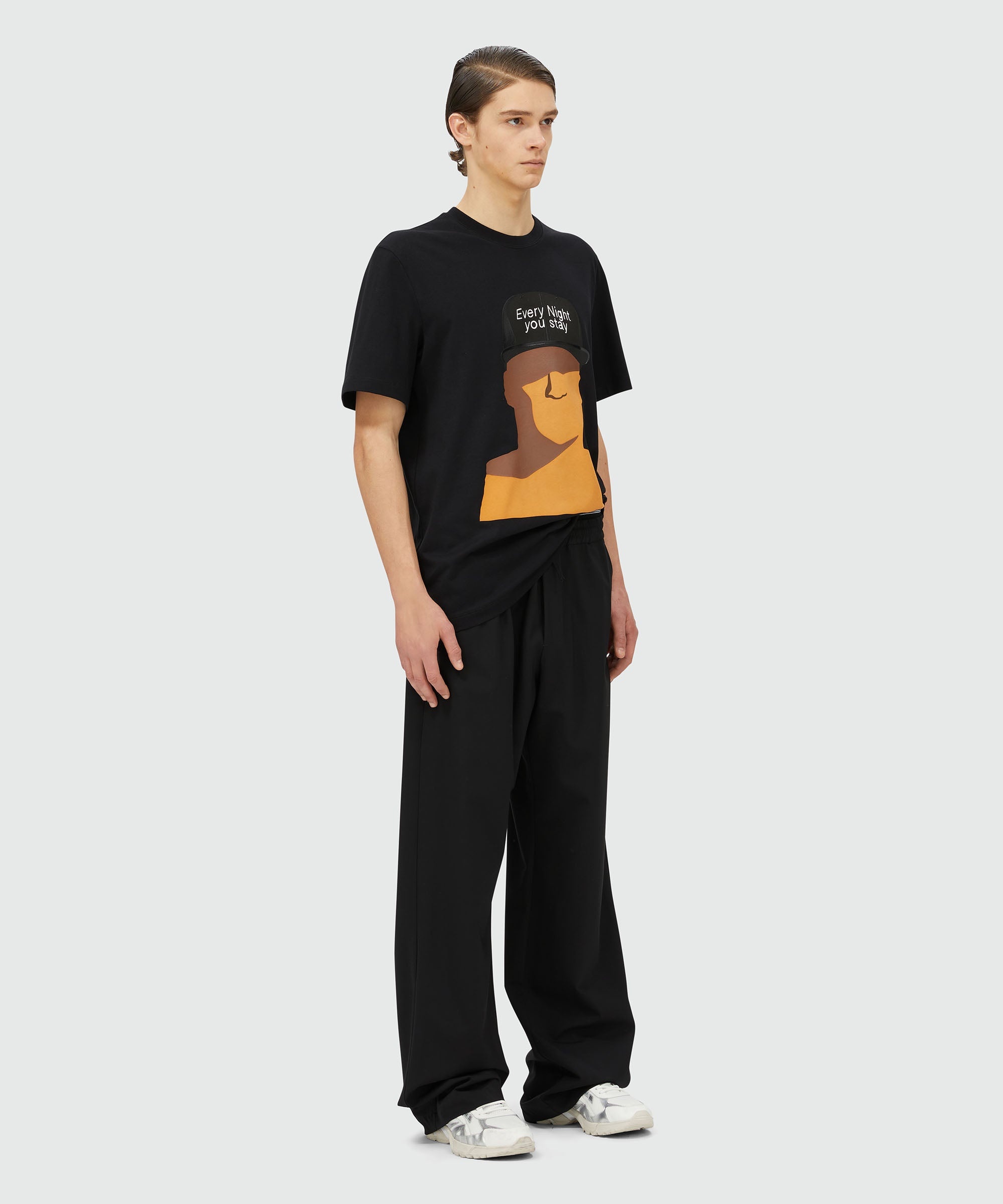 T-shirt with "Every night you stay" print - 4