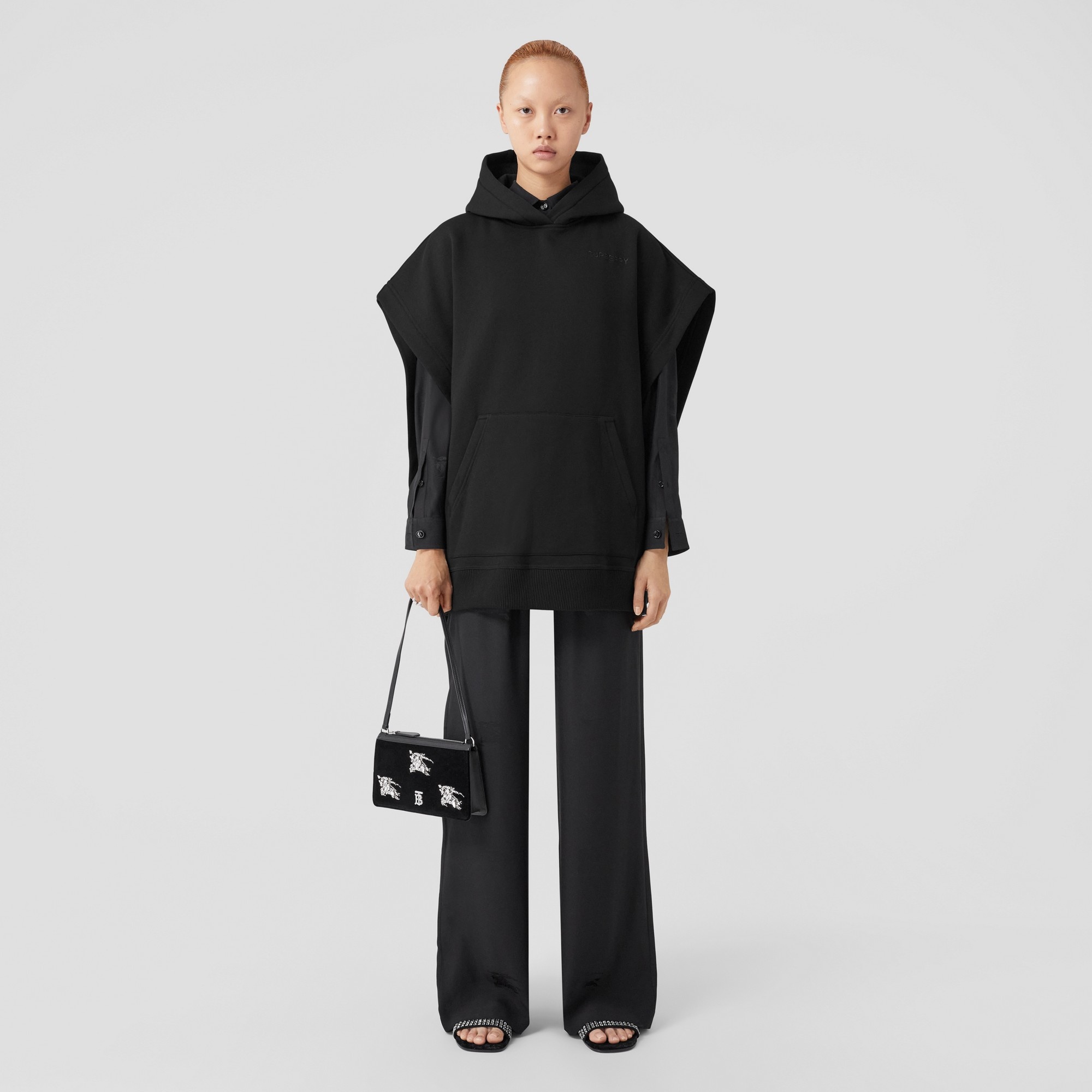 Crystal EKD Cotton Blend Hooded Poncho - 2