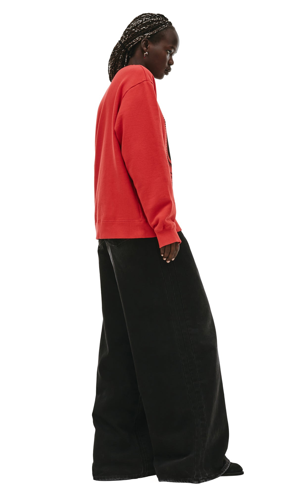 BODHI SVAHA SWEATSHIRT IN RED - 2