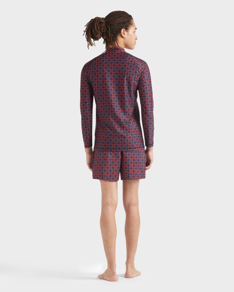 Men Zipped Long Sleeves Rashguard Homard Pixel 3