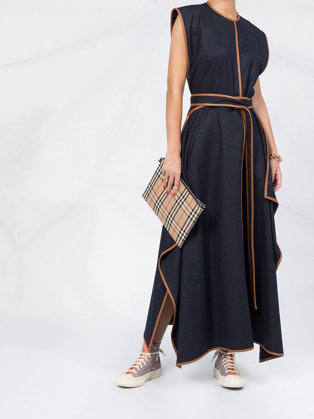 Eloise contrast-trim maxi-dress - 2