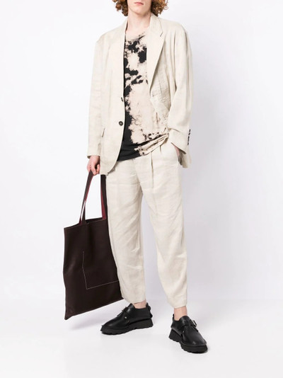 Ziggy Chen cropped tapered-leg trousers outlook