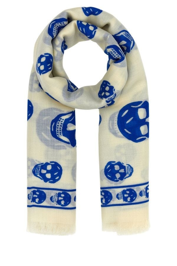 ALEXANDER MCQUEEN Printed Wool Scarf - 1