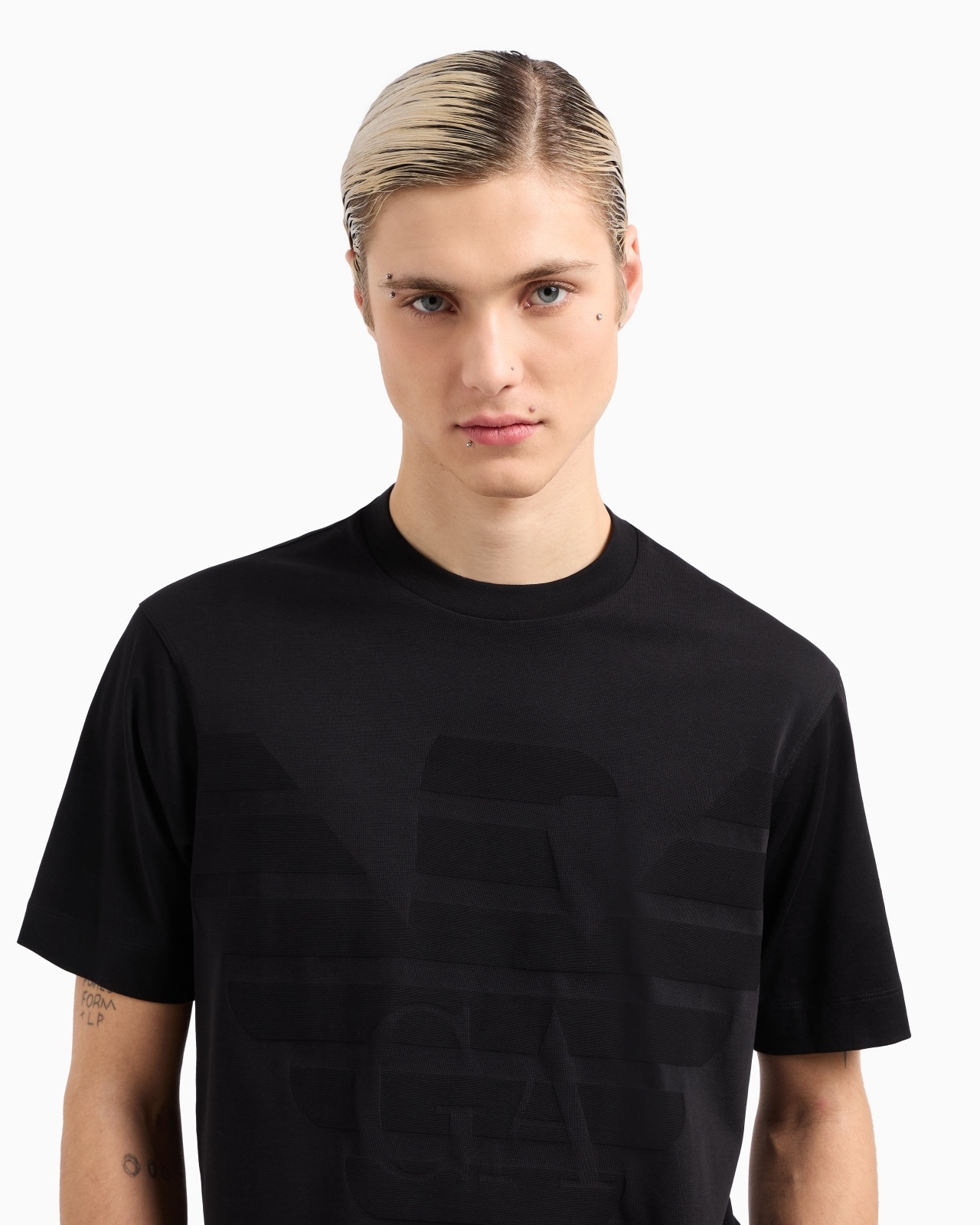 JERSEY T-SHIRT WITH JACQUARD LOGO - 5