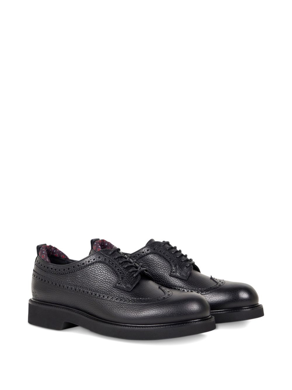 leather broguing-details Derby shoes - 2