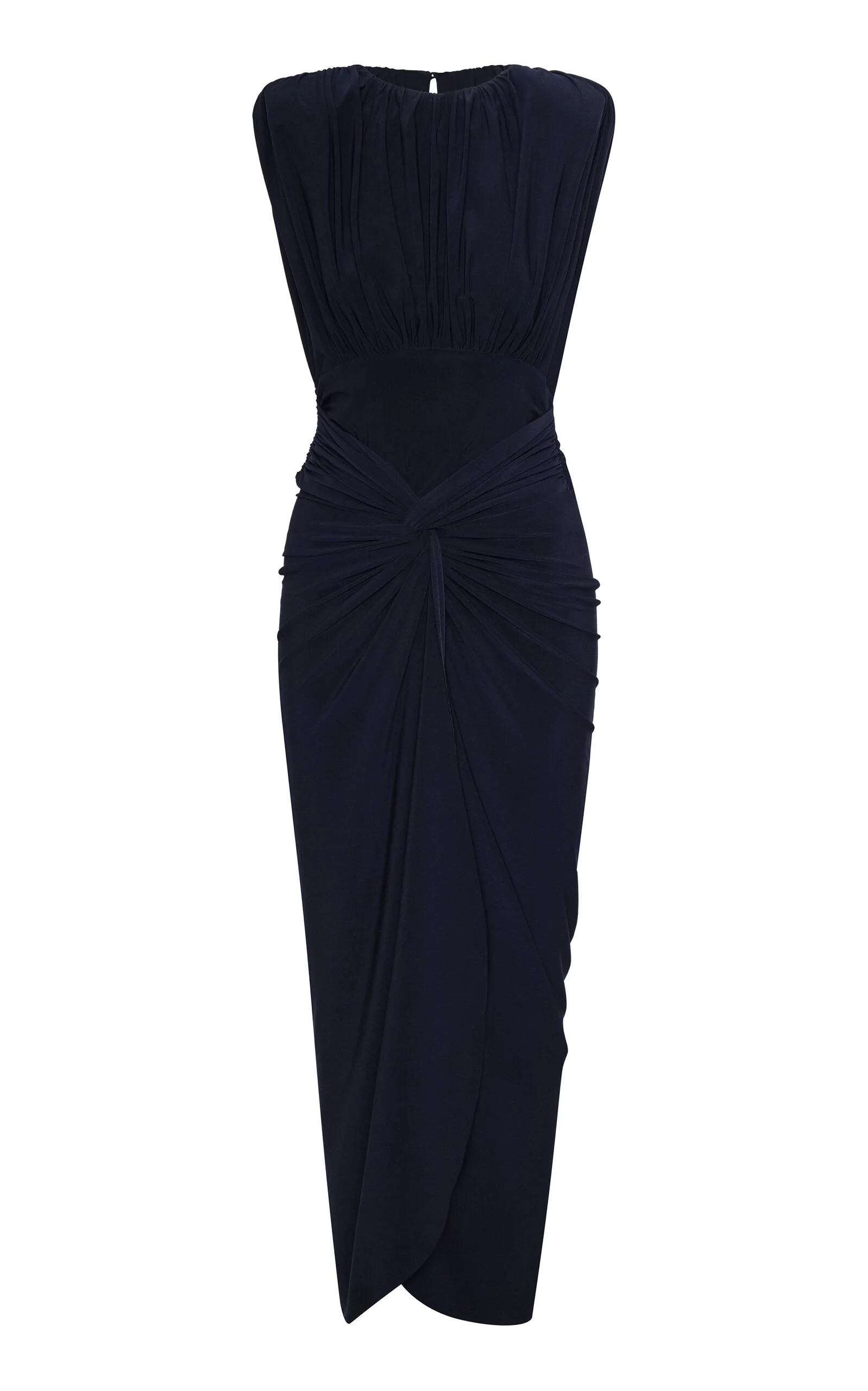 Zambea Draped Midi Dress navy - 1