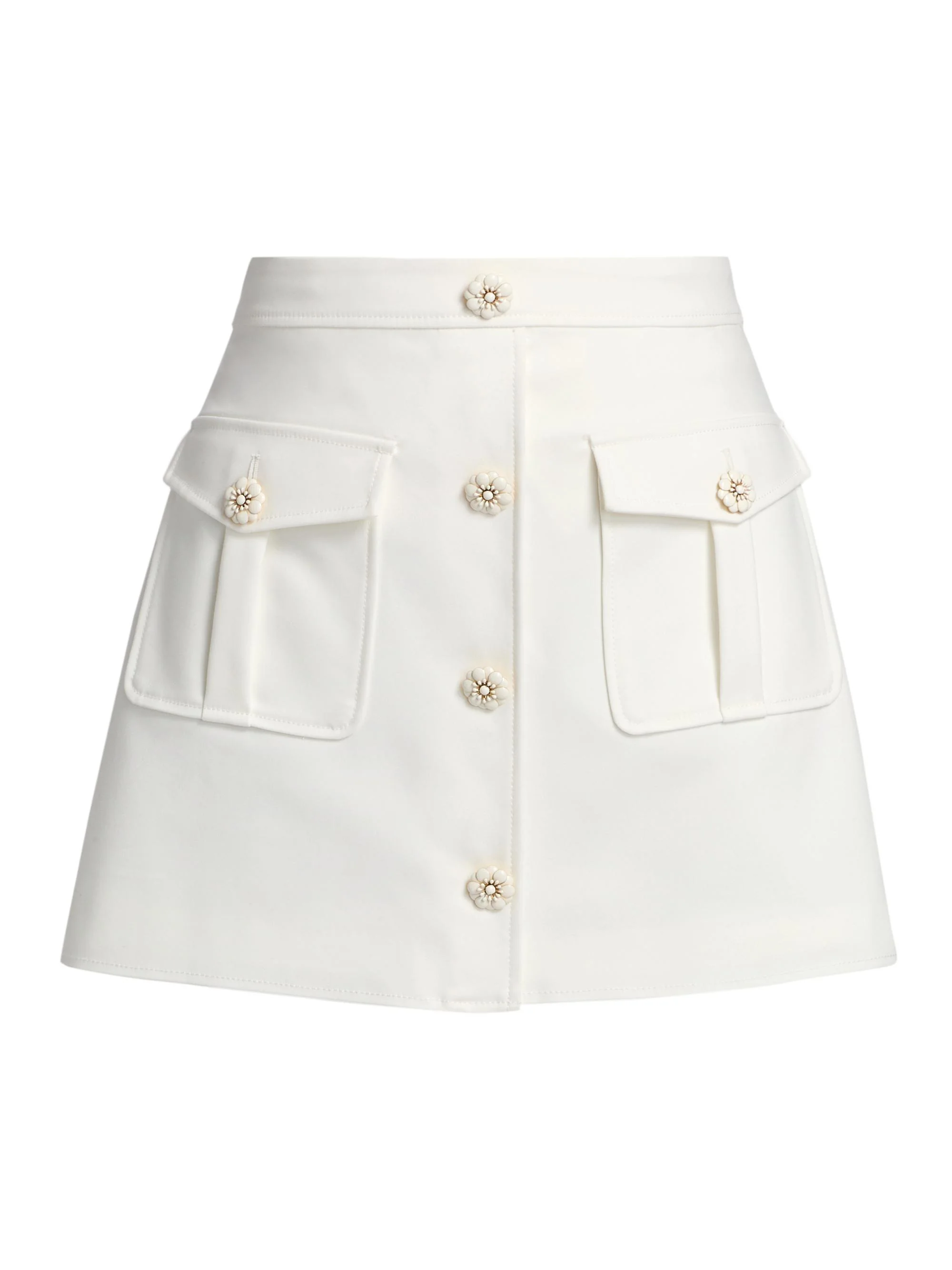 Women's Briella Cotton-Blend Miniskirt - Ivory - 1