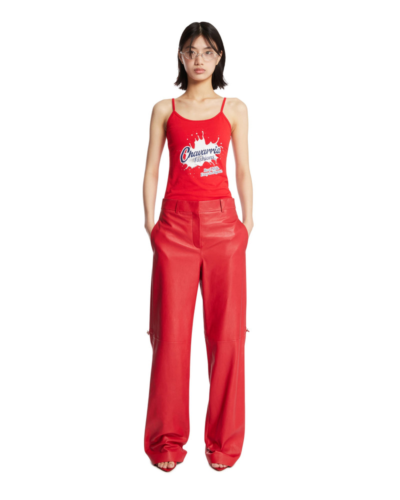 WILLY CHAVARRIA Red Cholita Top outlook