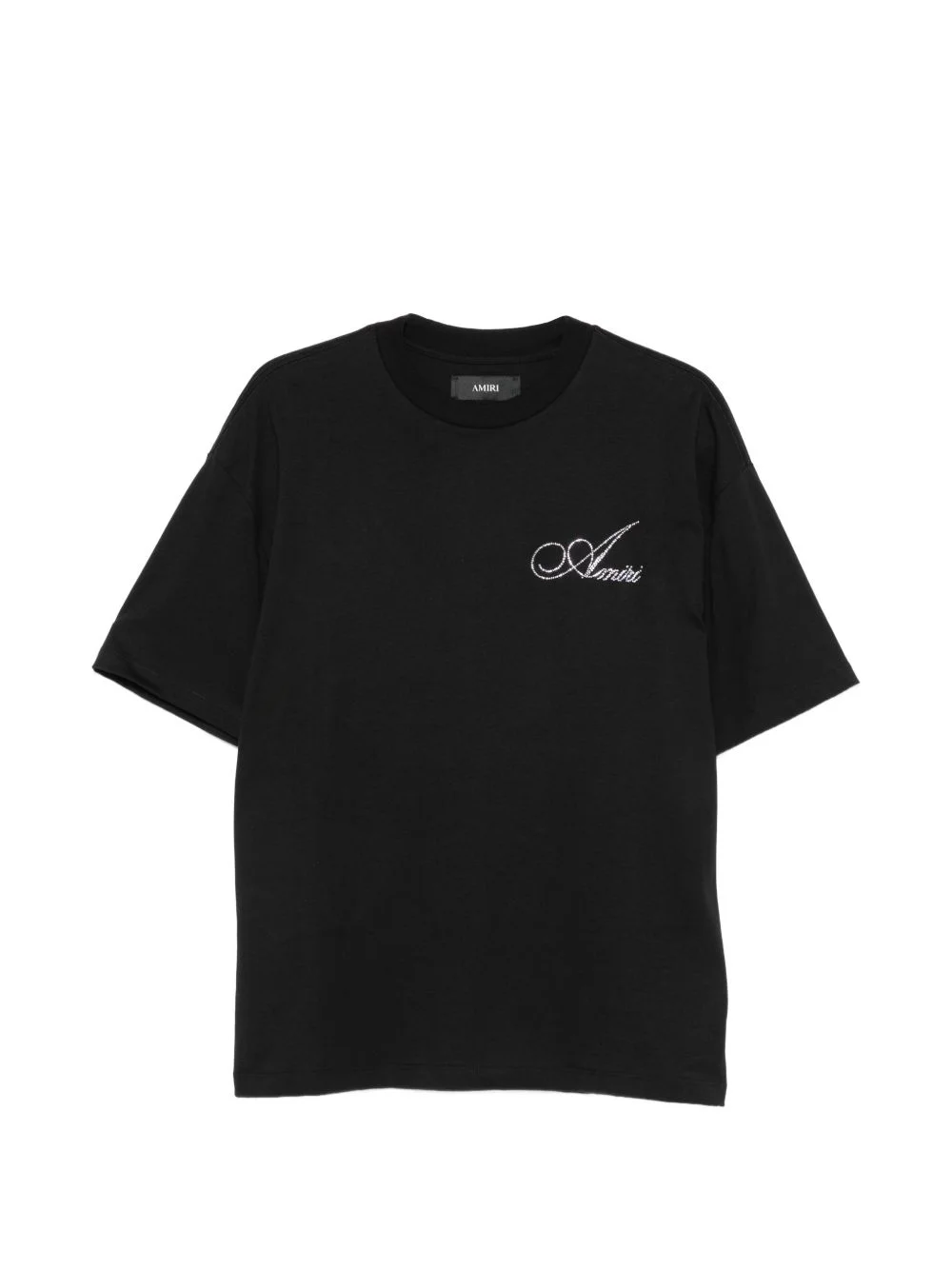 crystal-embellished logo T-shirt - 1
