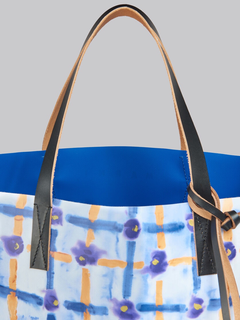 BLUE TOTE WITH SARABAND PRINT - 3