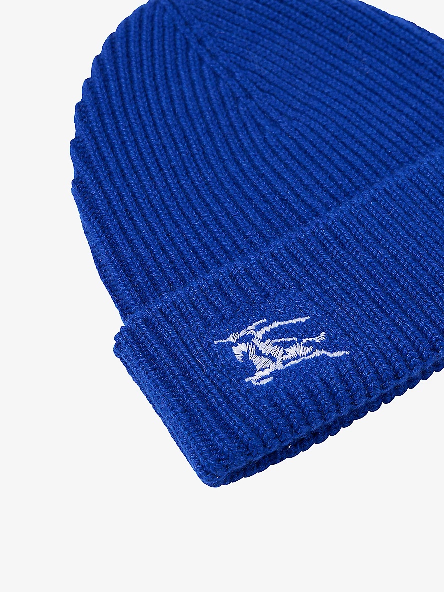 Logo-embroidered ribbed cashmere beanie - 2