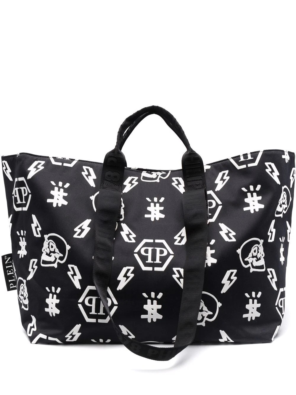 monogram pattern tote bag - 1