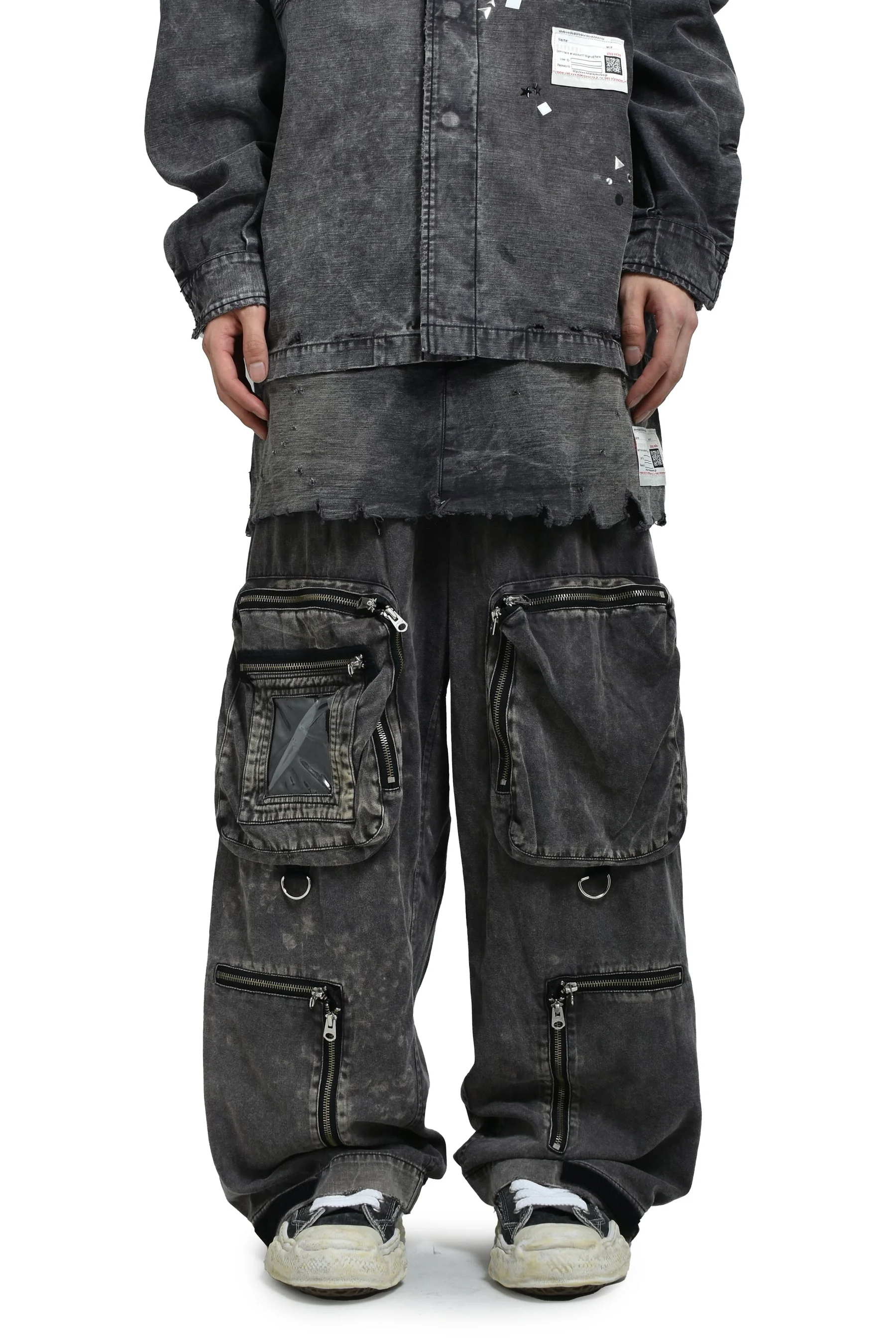 WAIST LAYERD FLIGHT PANTS / BLK - 1