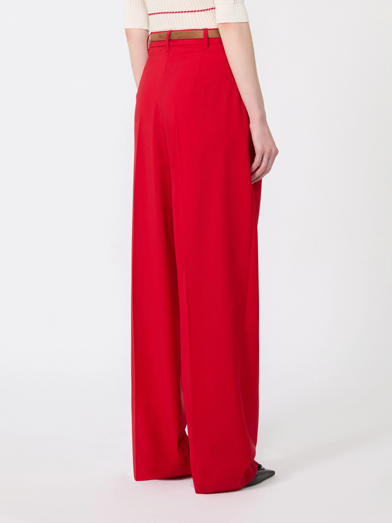 BACIO Flowing wool trousers - RED 4