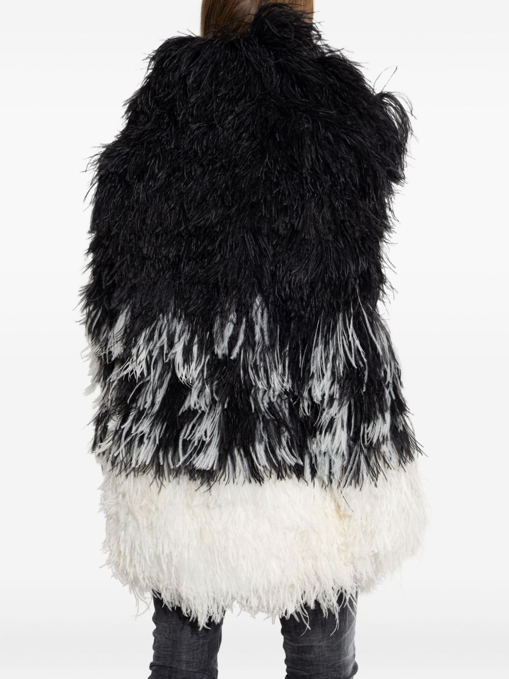 feather-trimmed jacket - 4