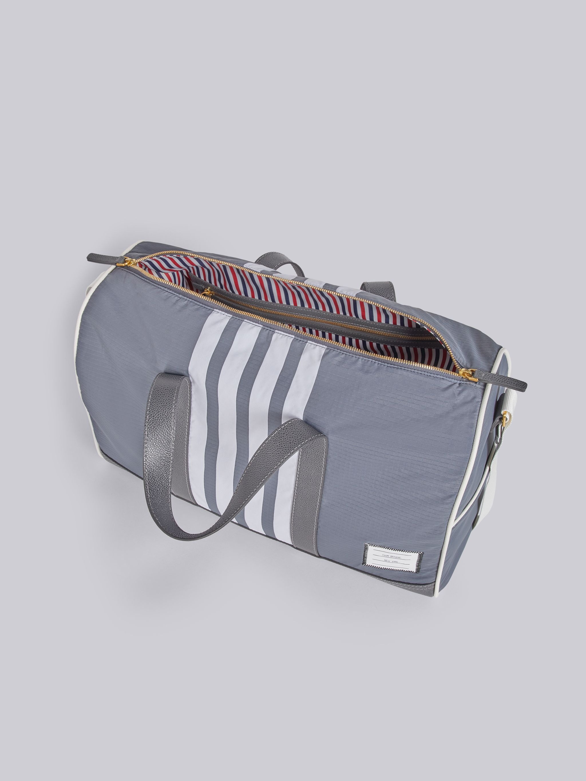 Medium Grey Nylon 4-Bar Gym Bag - 5