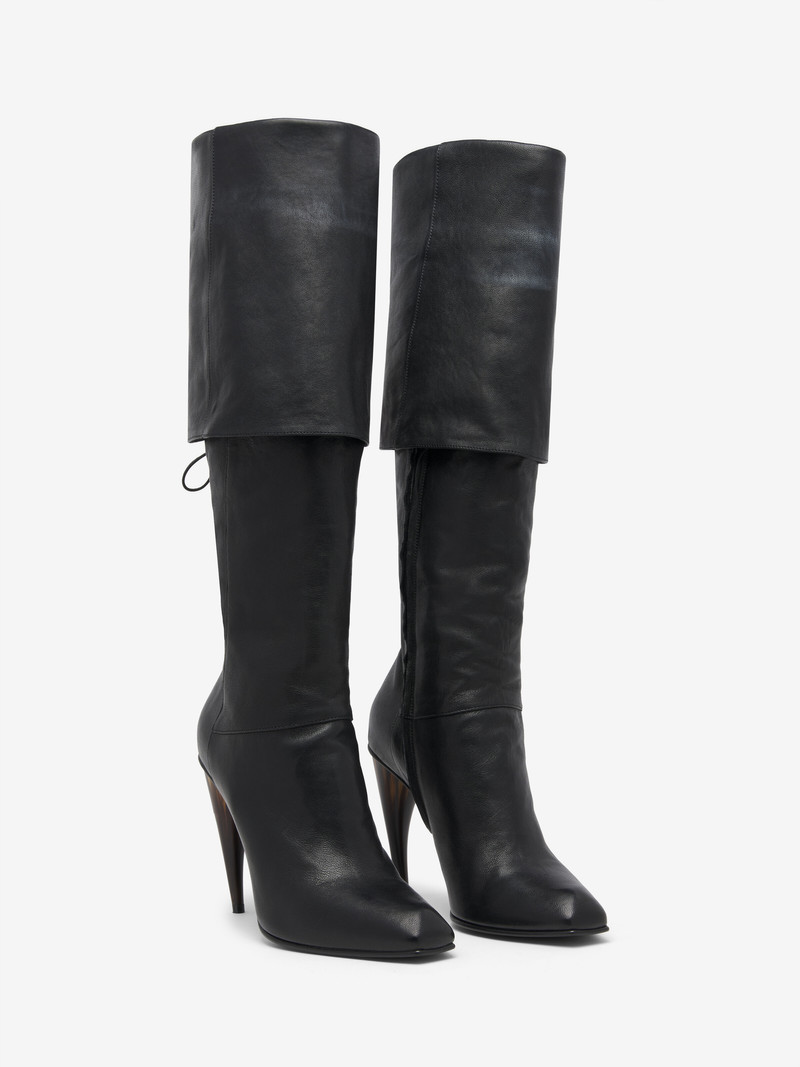 Alexander McQueen Horn Heel Knee-High Boot outlook