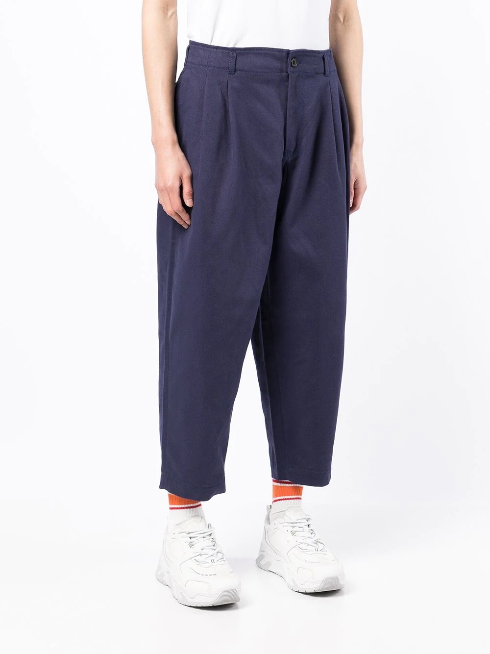 pleated cropped trousers - 3