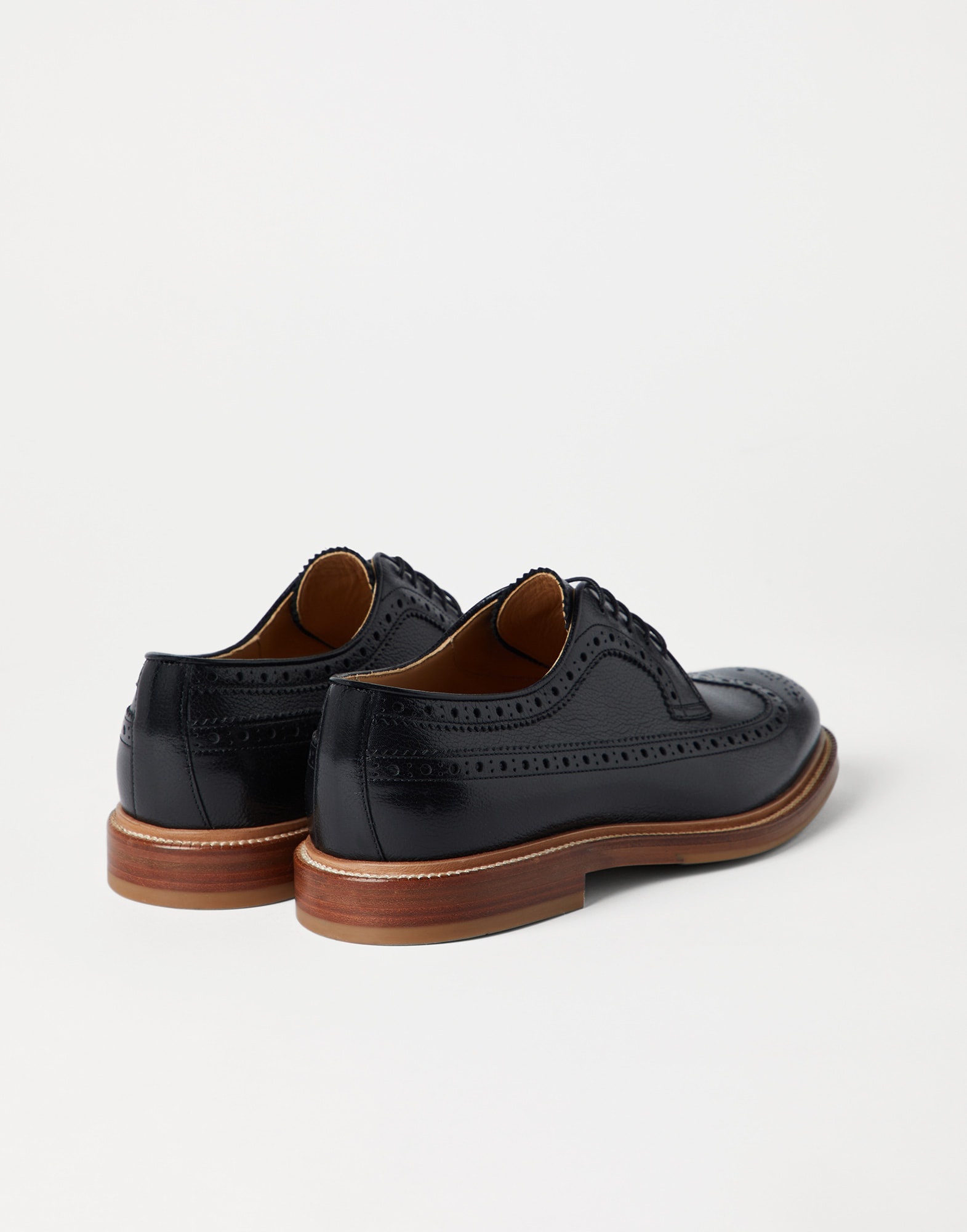 Texture calfskin full brogue Derbys - 2