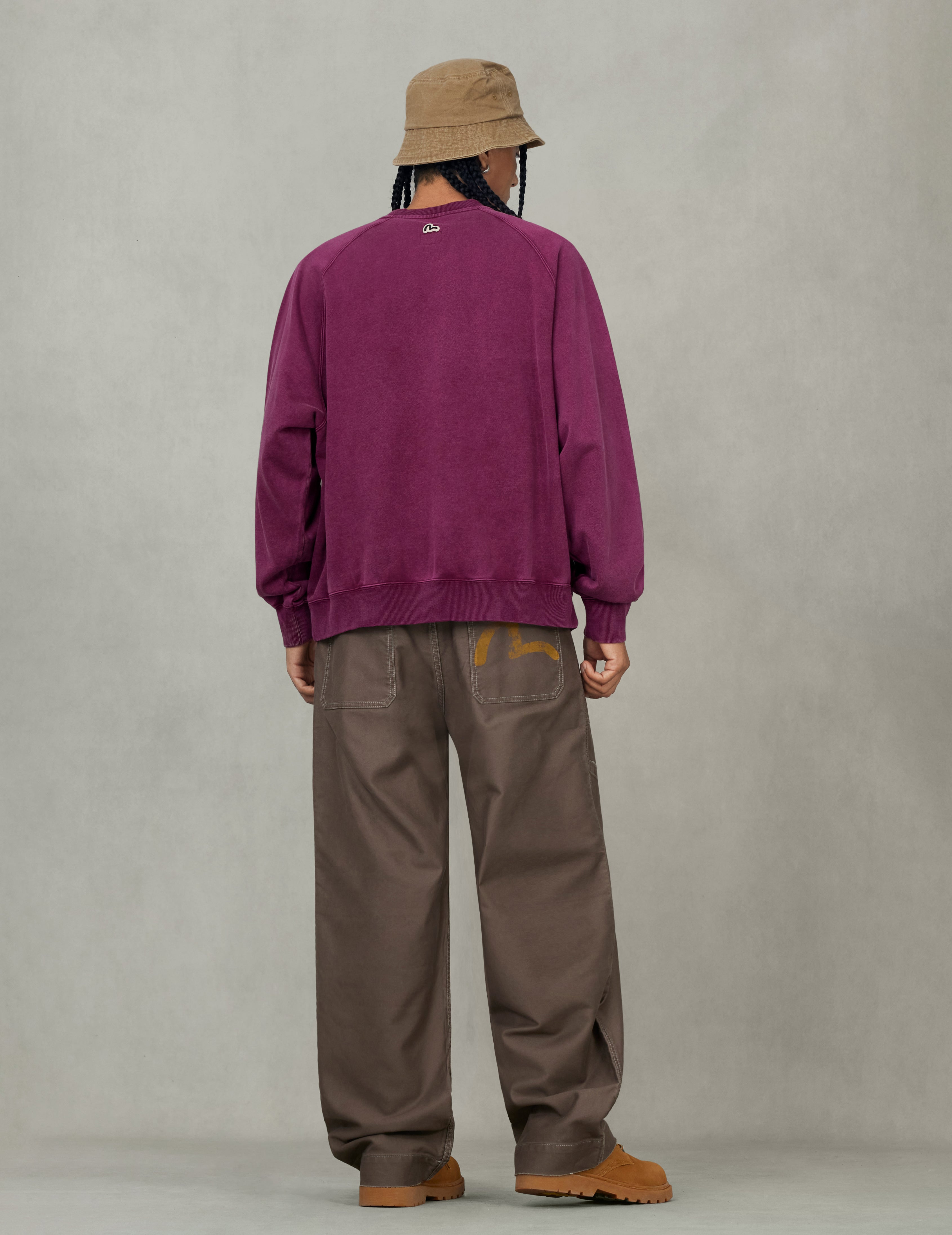 American "Ebisu" Patch and Seagull Embroidery Relax Fit Sweatshirt - 6