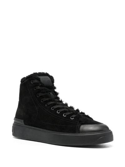 Balmain high-top suede sneakers outlook