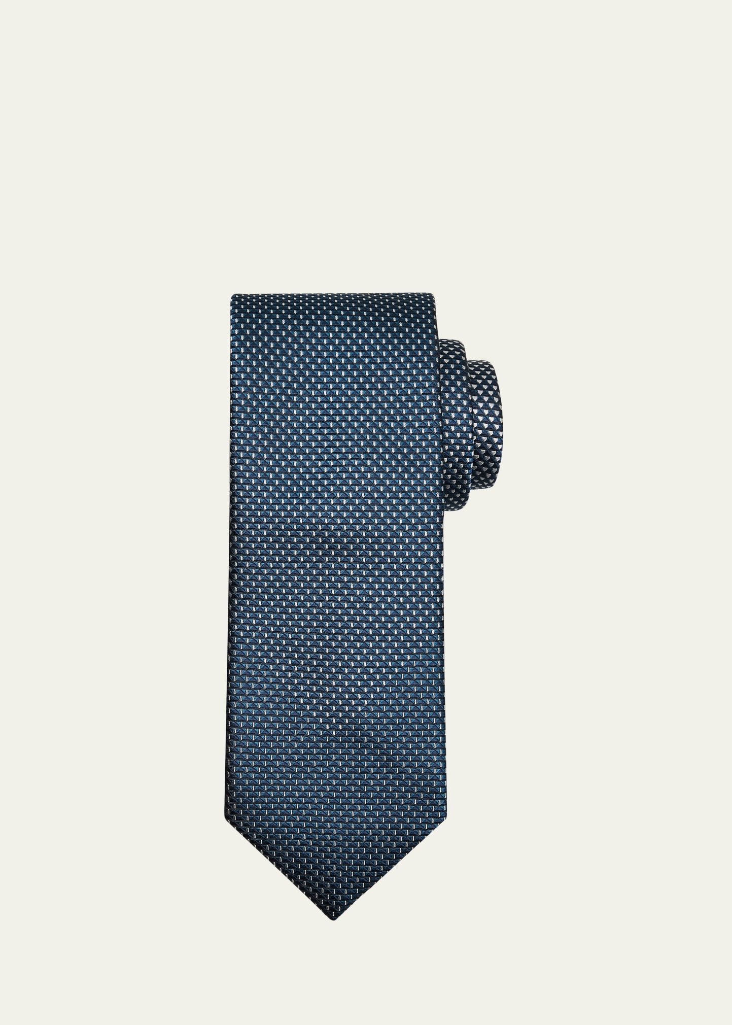 Men's Degrade Micro-Jacquard Silk Tie - 1
