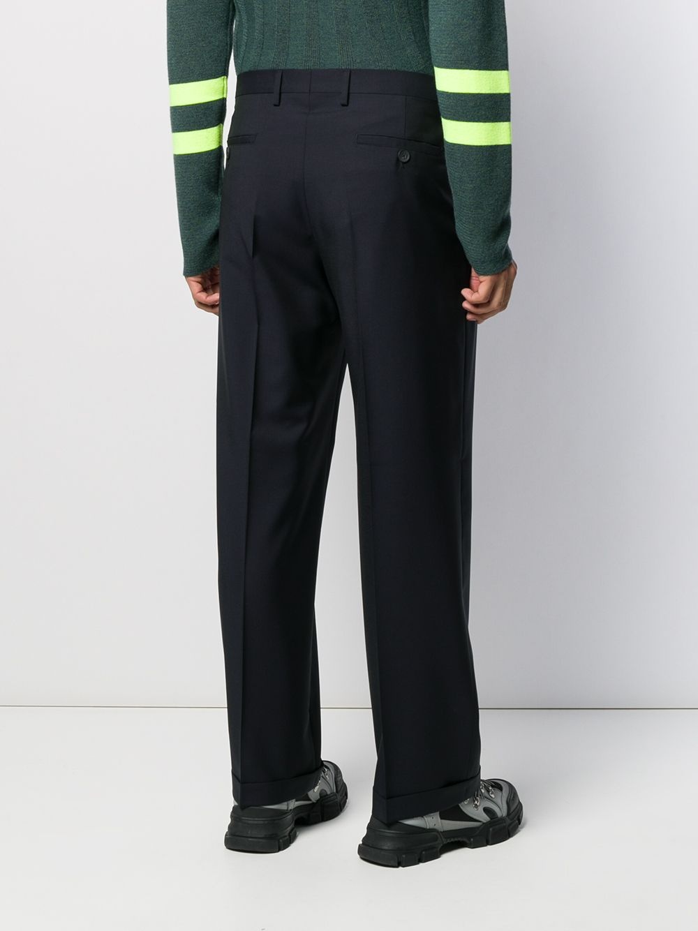 straight-leg tailored trousers - 6
