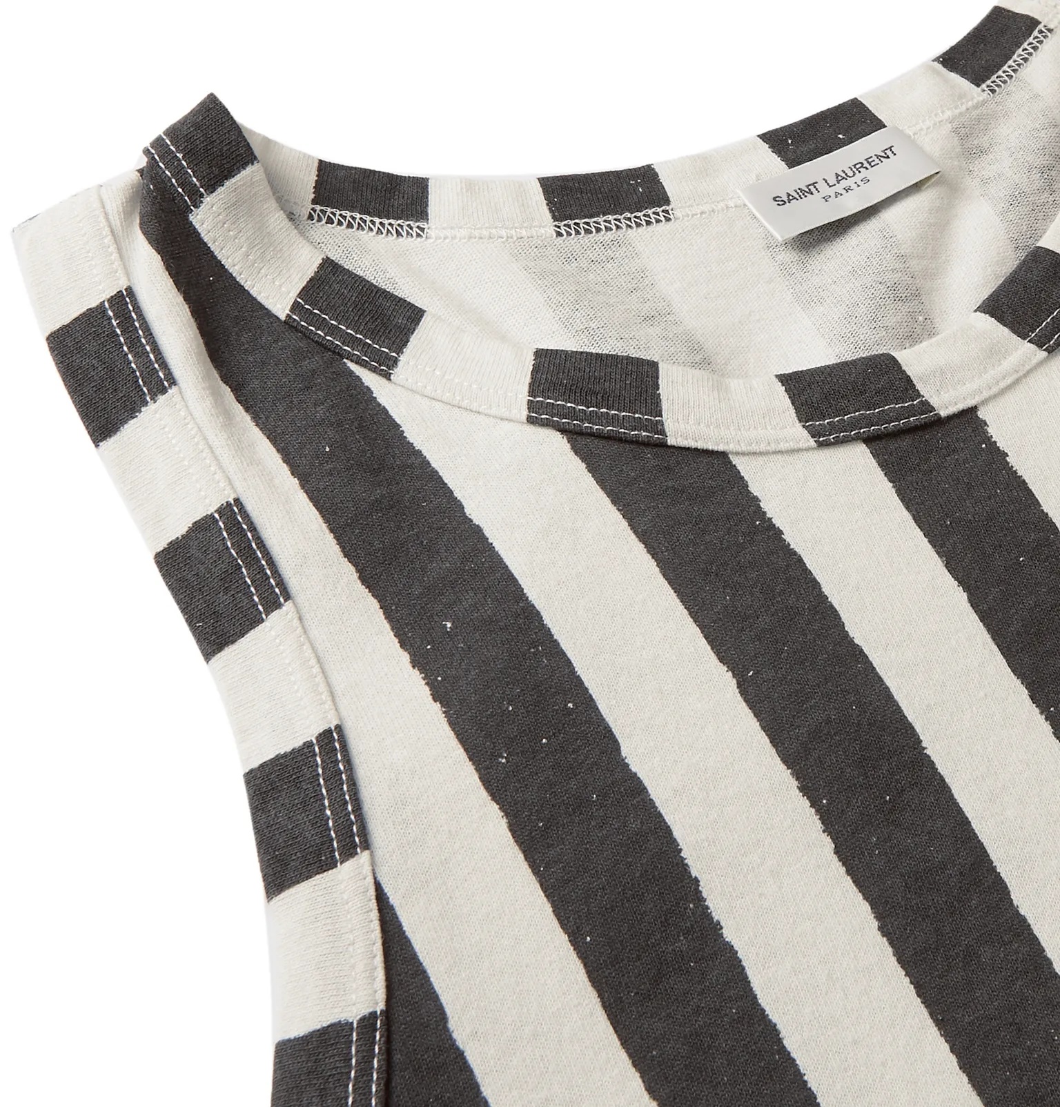 Slim-Fit Striped Cotton-Jersey Tank Top - 5