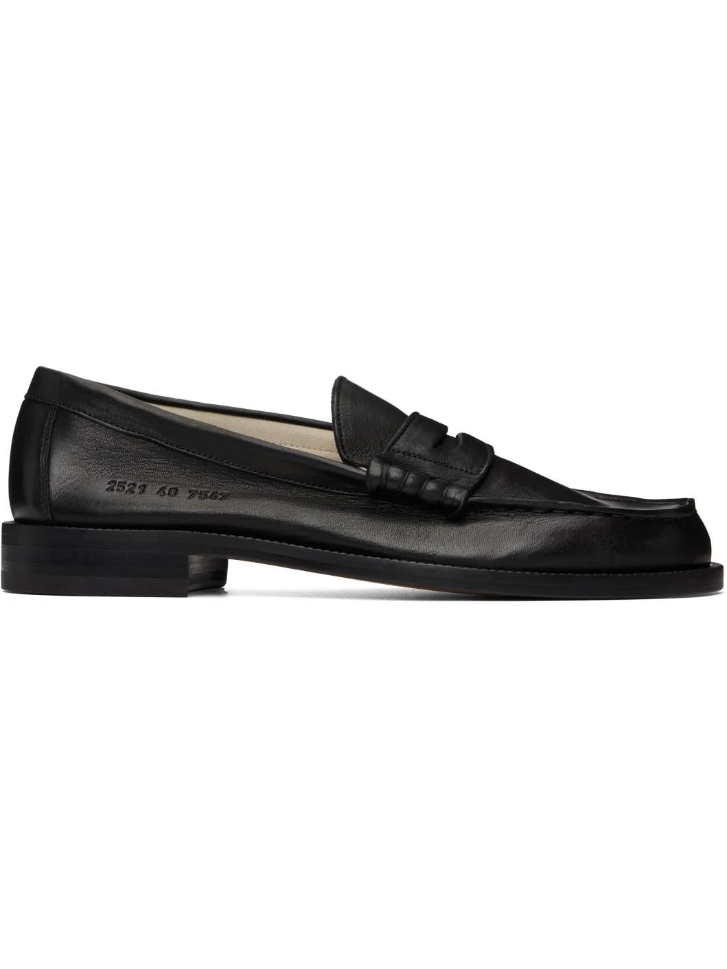 Black Leather Loafers - 1