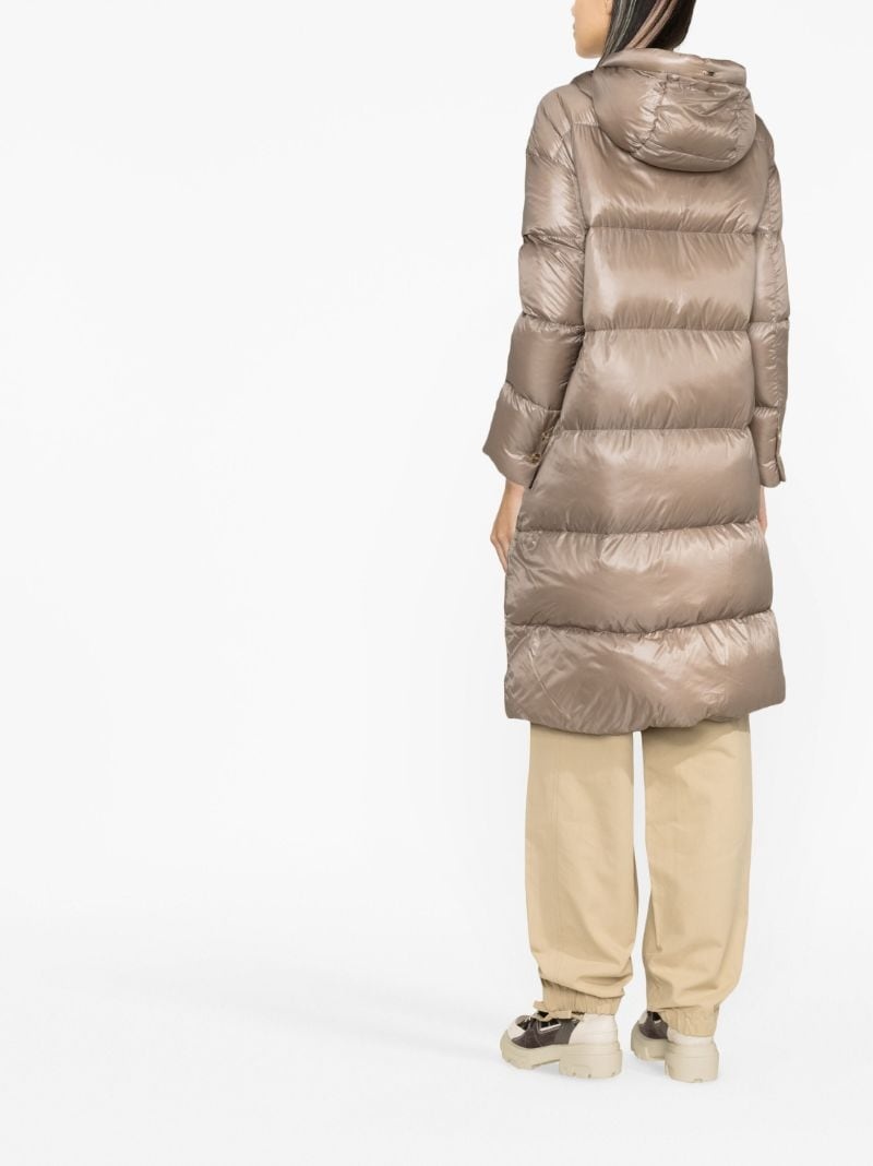 quilted padded zipped coat - 3