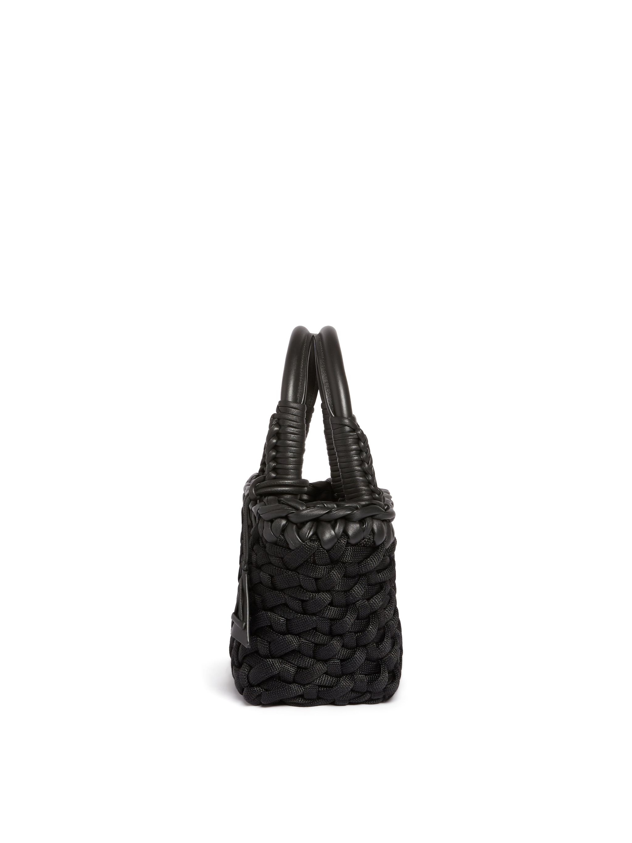 Icon Leather & Rafia Medium Tote - 5