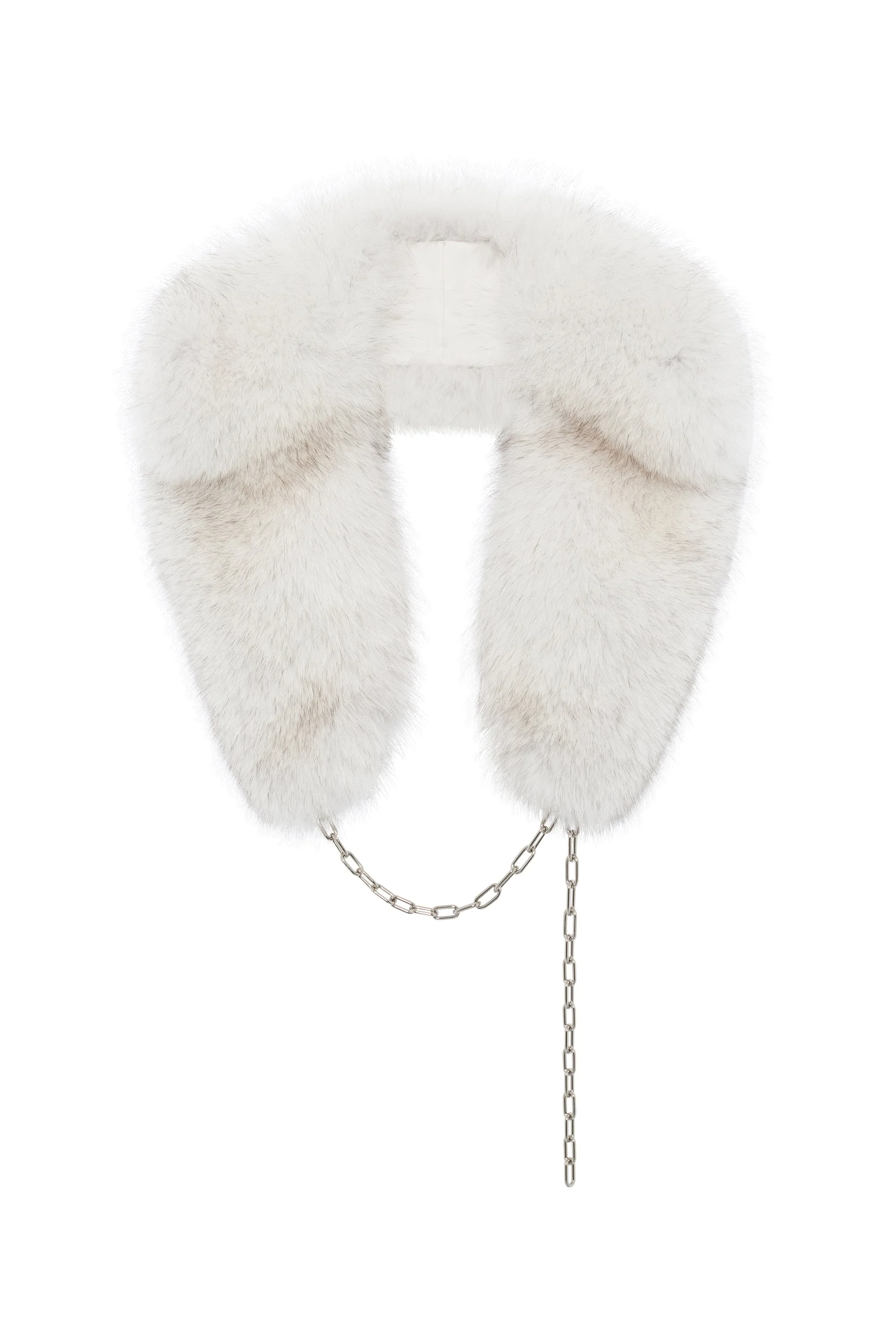 Demeter Coat Collar in White Recycled Fur - 1