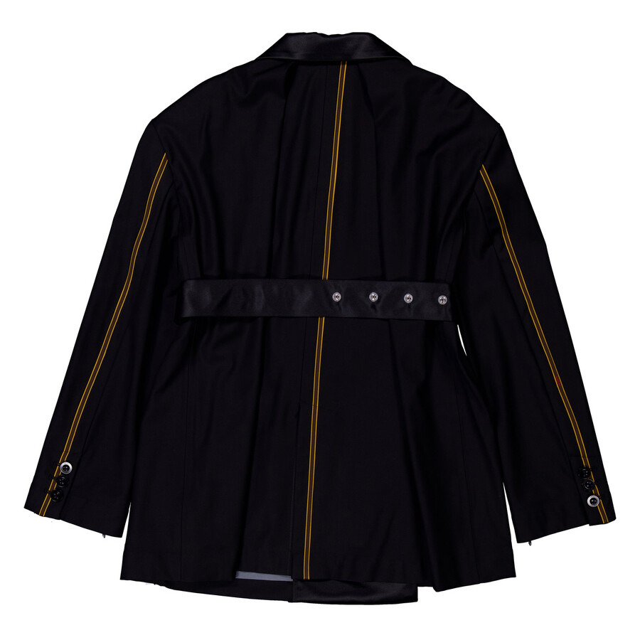 Sacai Ladies Black Loro Piana Suiting Jacket, Brand Size 2 (Medium) - 7