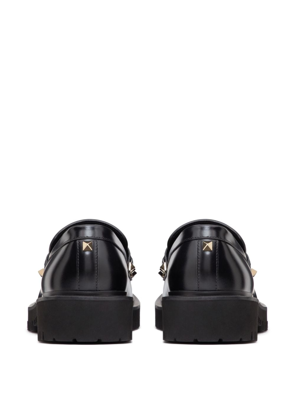 Rockstud-embellished leather loafers - 3