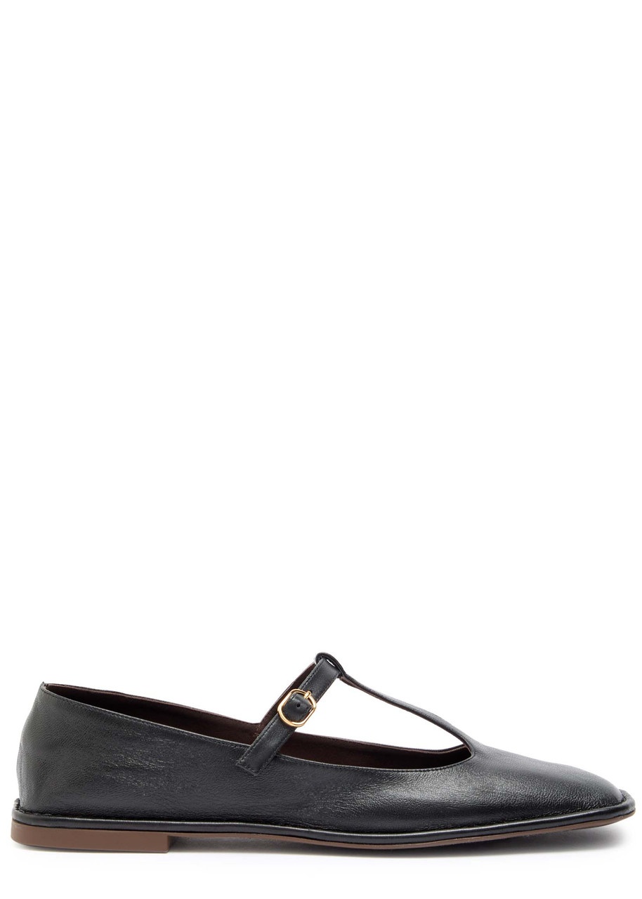 The Row Leather Mary Jane Flats - 1