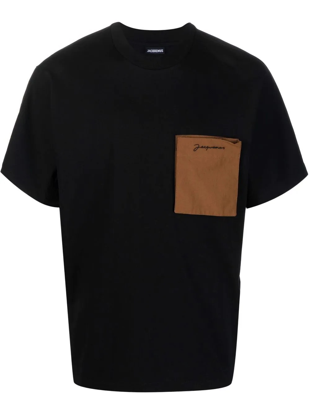 contrasting-panel detail T-shirt - 1