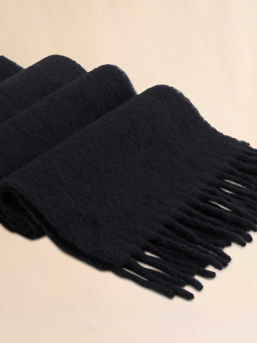 BLACK ALPACA SCARF - 3