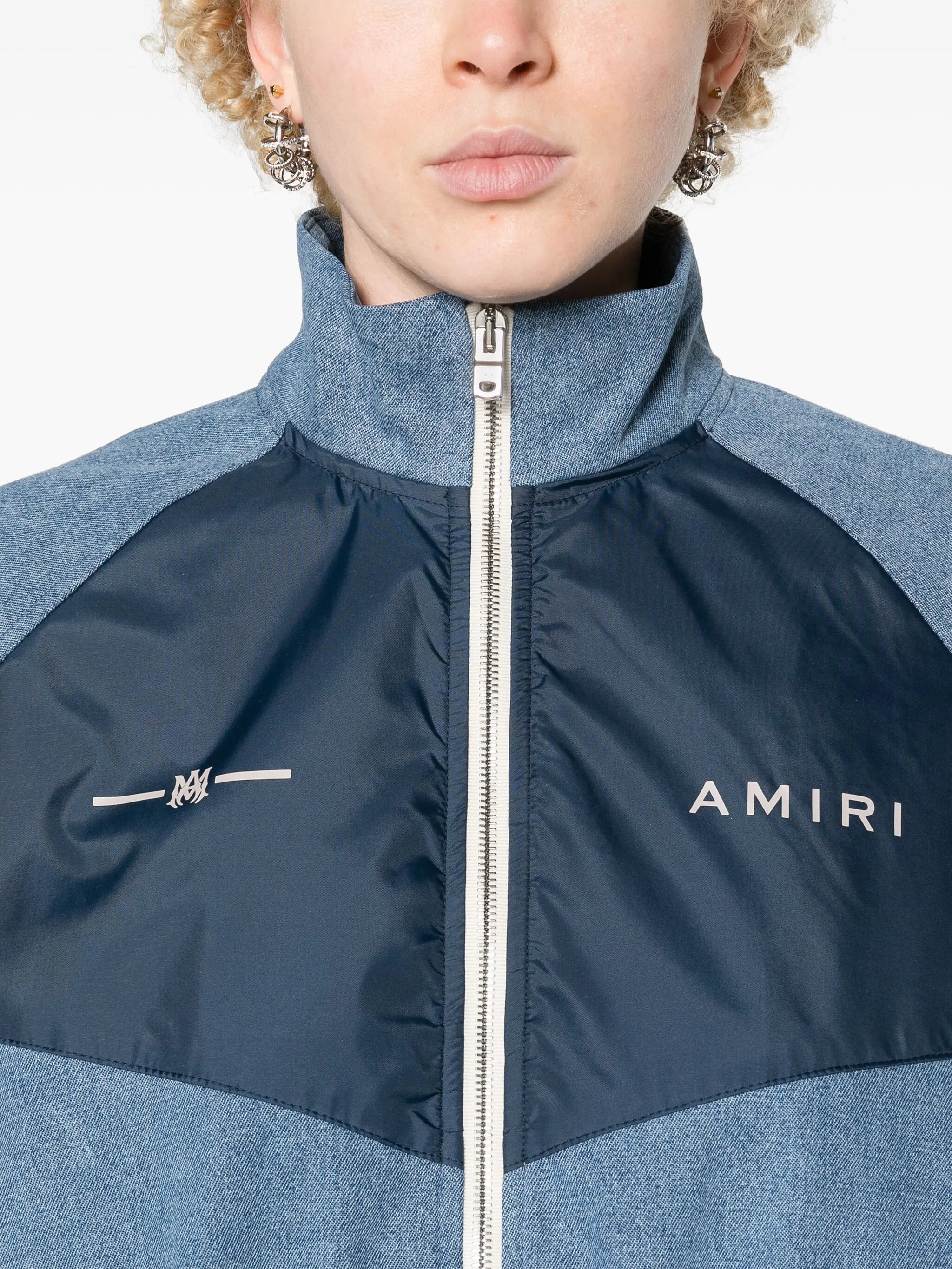 cropped chambray track jacket - 5
